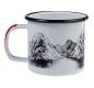 Preview: A. Blöchl Emaille Tasse mit Bergmotiv (450 ml)